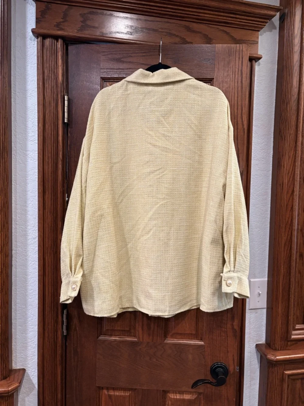 Andrée by Unit $54 NWT Daydreams Yellow Tweed Pearl Shacket 1X P2P 26-27” - Picture 10 of 10